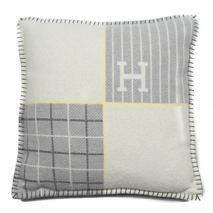Hermes Wool Cashmere Avalon Cabriole Pillow Gris Perle 1 of 5