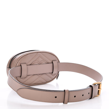 Gucci Calfskin Matelasse GG Marmont Belt Bag 95 38 Porcelain Rose 3 of 9