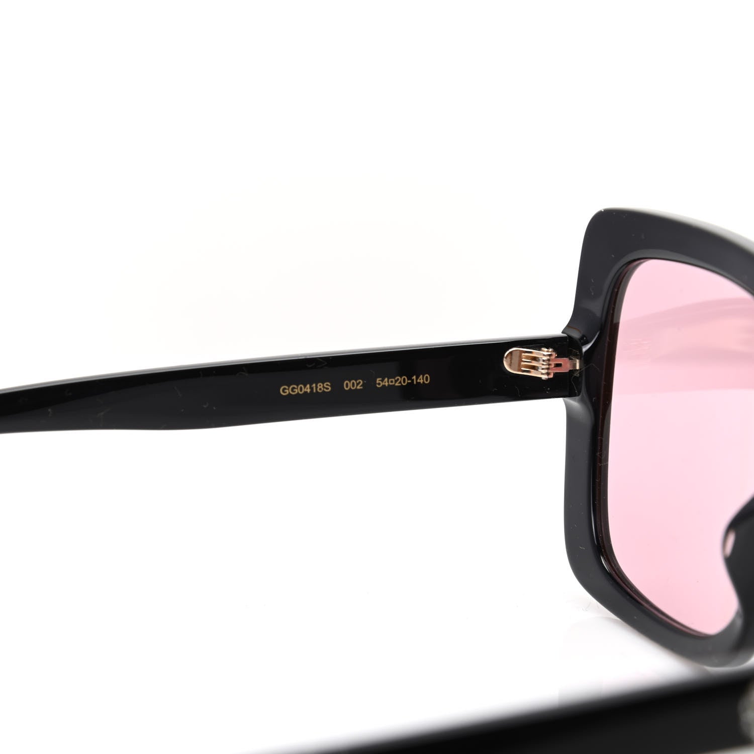 Gucci Crystal Square Frame GG Sunglasses GG0418S Black Pink 6 of 8