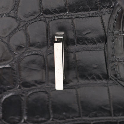 Hermes Matte Niloticus Crocodile Birkin 30 Black 24 of 43