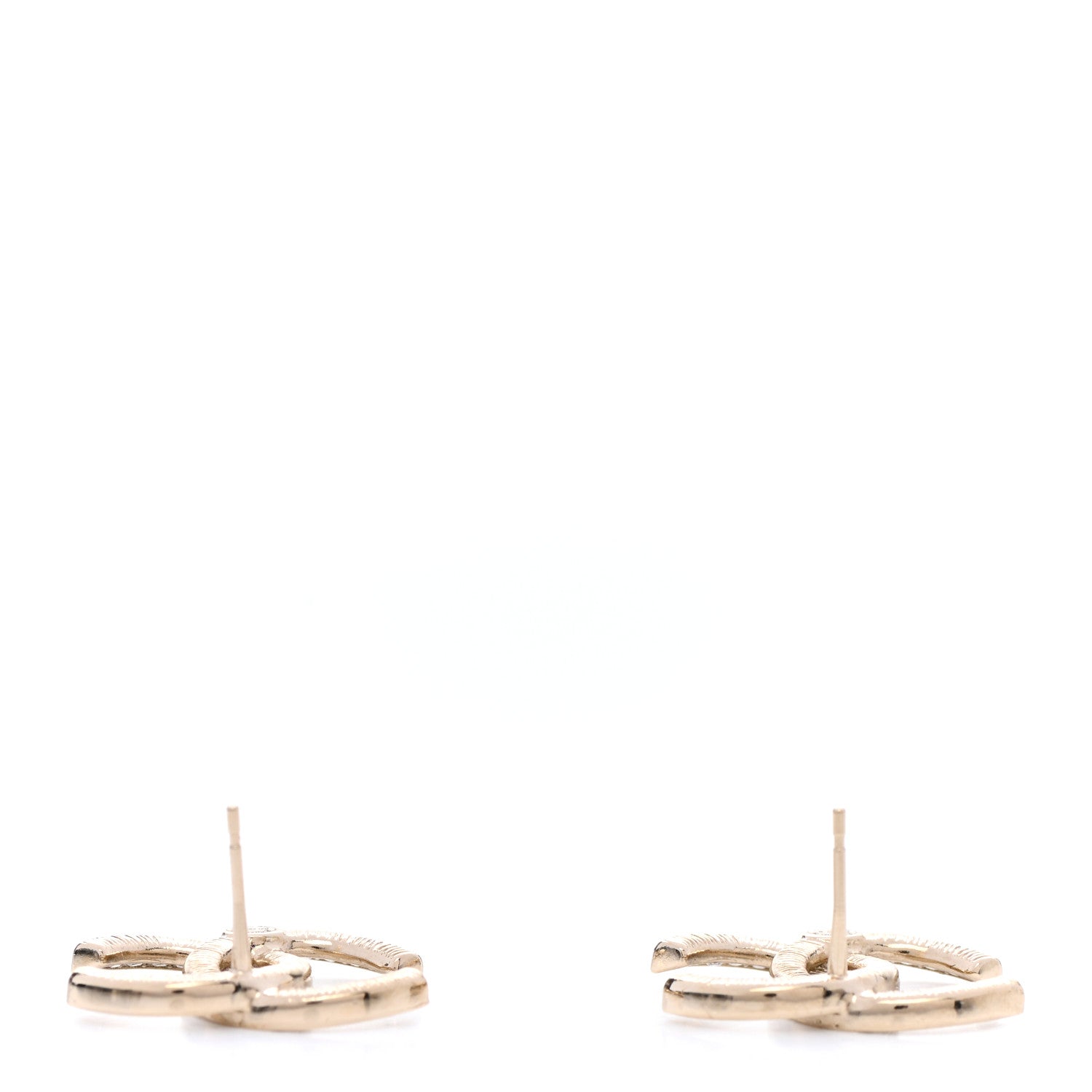Chanel Crystal CC Earrings Silver 3 of 5