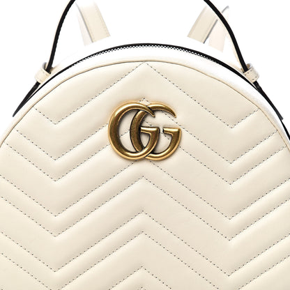 Gucci Calfskin Matelasse GG Marmont Dome Backpack White 10 of 10