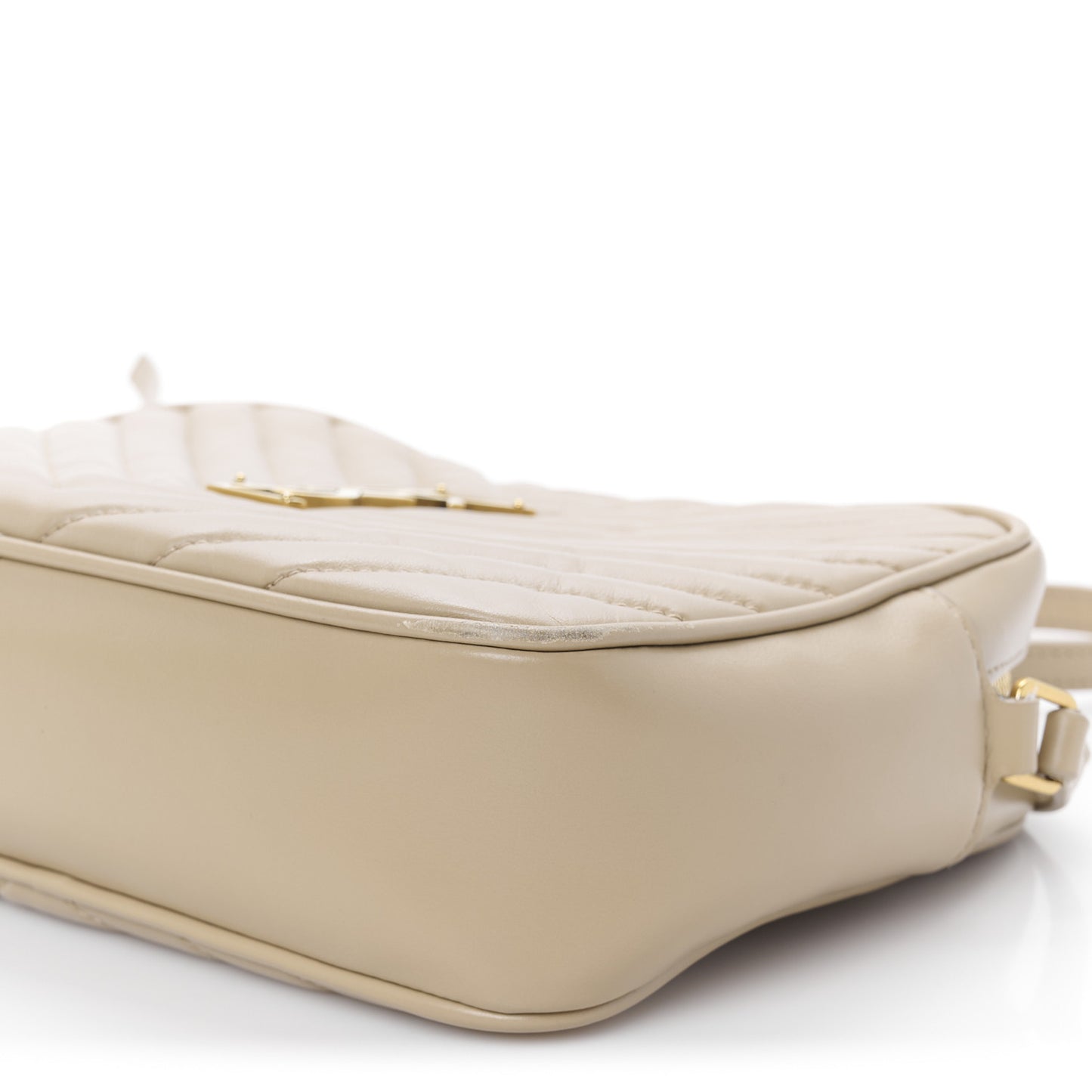 Calfskin Matelasse Monogram Lou Camera Bag Dark Beige