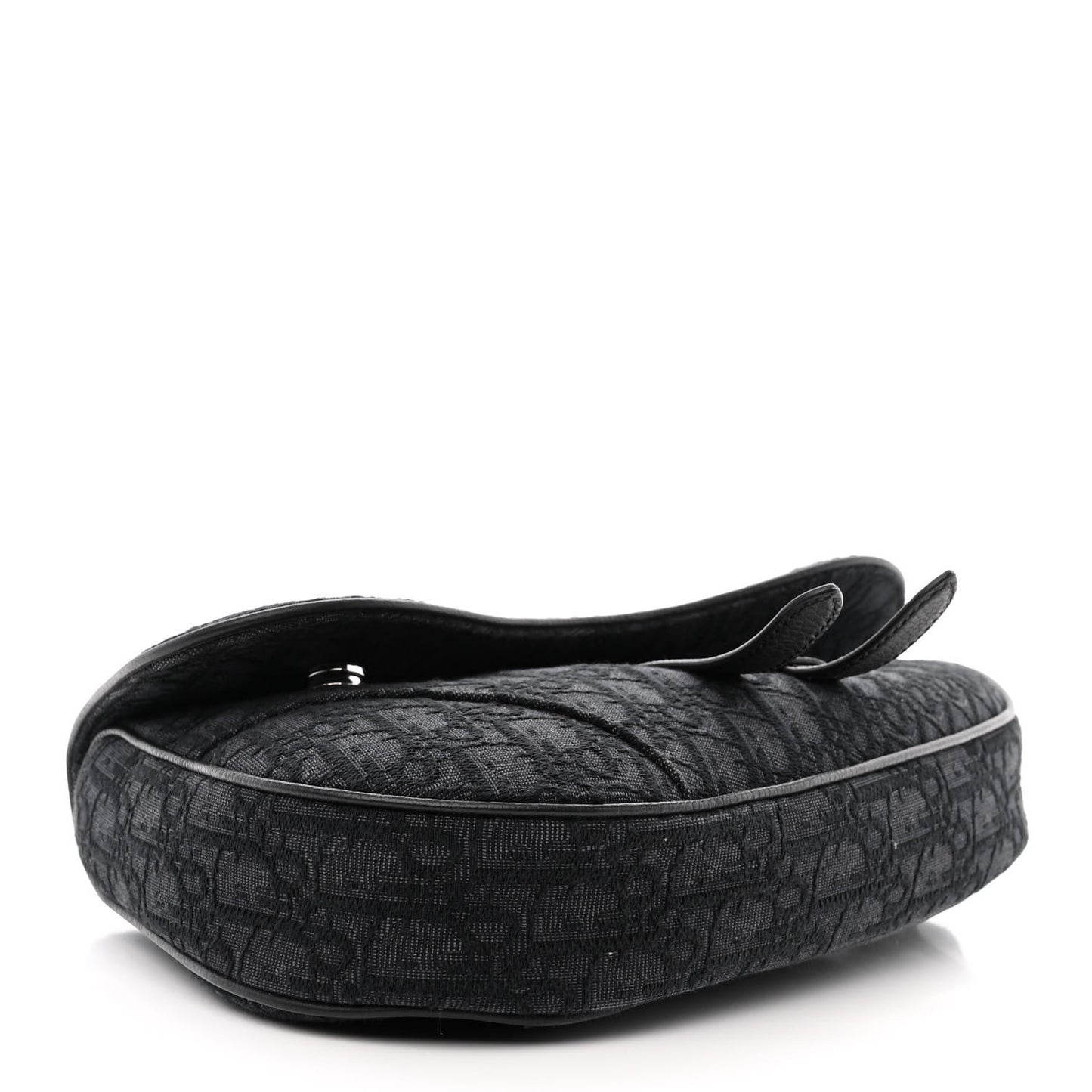 Oblique Mens Saddle Bag Black Blue