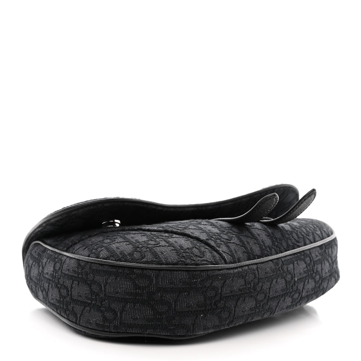 Christian Dior Oblique Mens Saddle Bag Black Blue 4 of 11