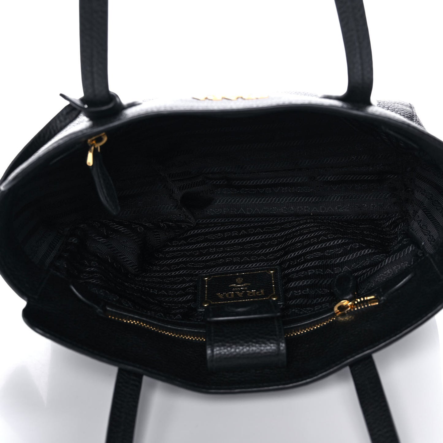 Vitello Daino Shopping Tote Black