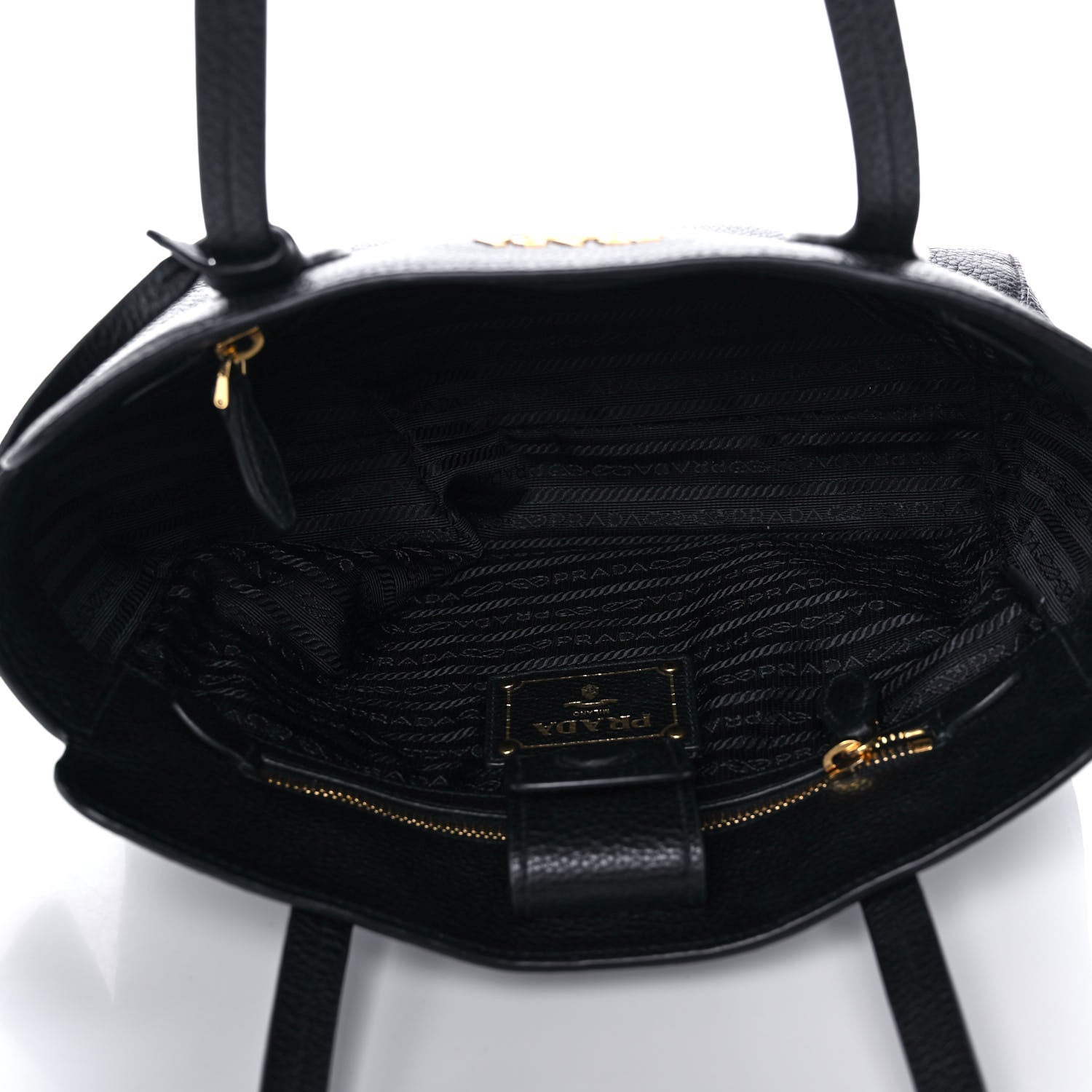 Prada Vitello Daino Shopping Tote Black 9 of 17