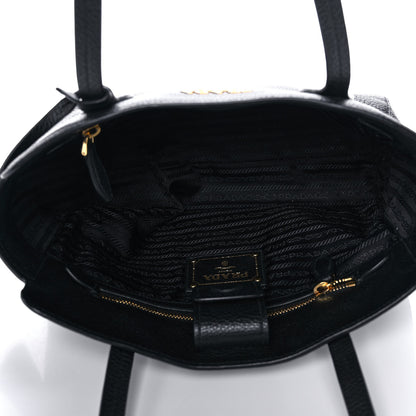Prada Vitello Daino Shopping Tote Black 9 of 17