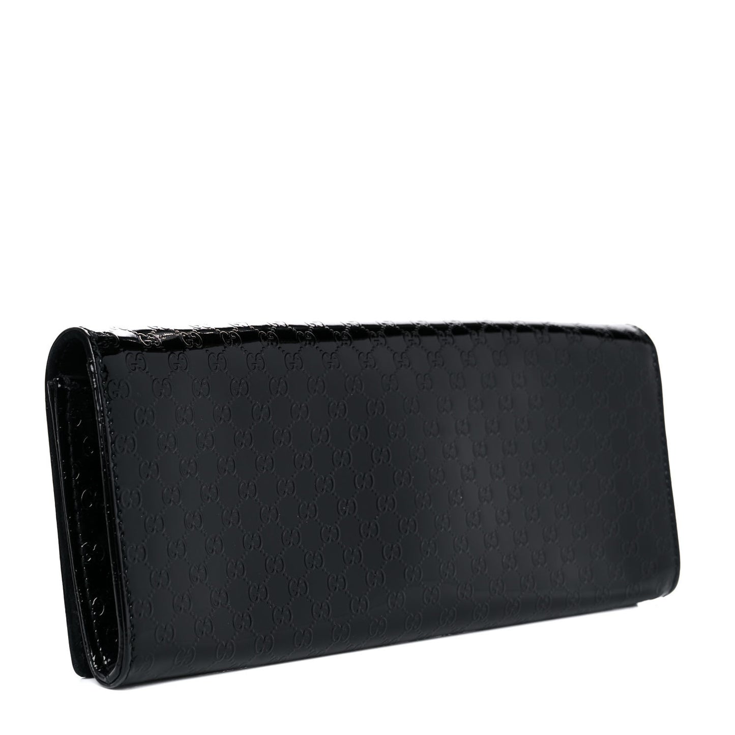 Patent Microguccissima Small Broadway Clutch Black