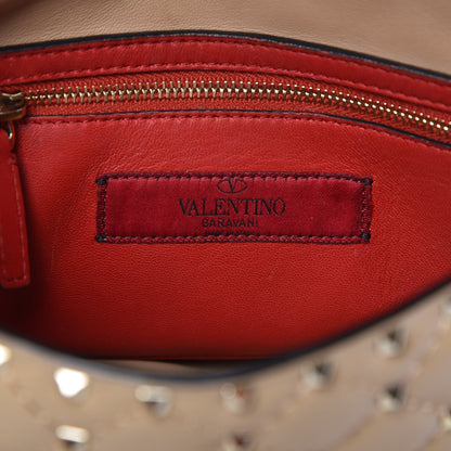 Valentino Garavani Nappa Medium Rockstud Spike Shoulder Bag Camel Rose 6 of 8