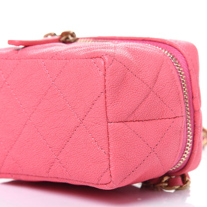 Chanel Caviar Quilted Mini Top Handle Vanity With Chain Pink 9 of 12