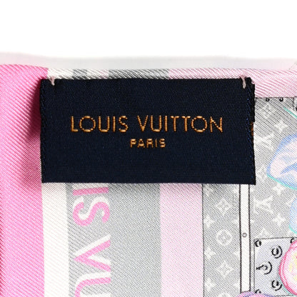 Louis Vuitton Silk Monogram Malle Fleurs Bandeau Mauve 3 of 3