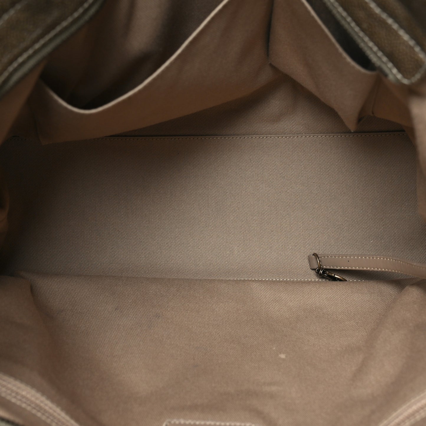 Crumpled Grained Calfskin Large Coco Pleats Tote Khaki