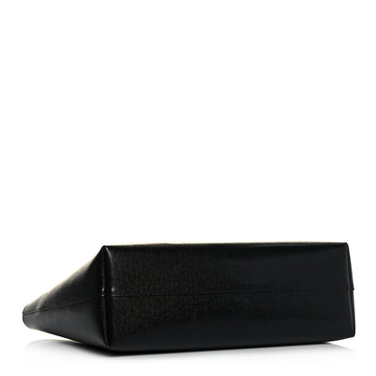 Saint Laurent Grained Calfskin E/W Large Shopping Tote Black 5 of 14
