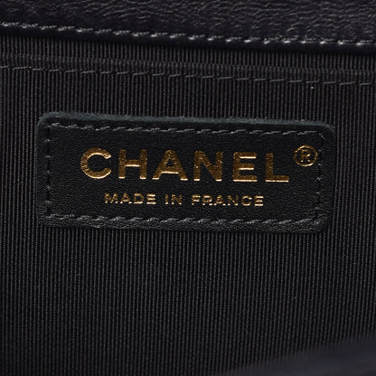 Chanel Lambskin Quilted Medium Boy Flap Pearly Black 8 of 15