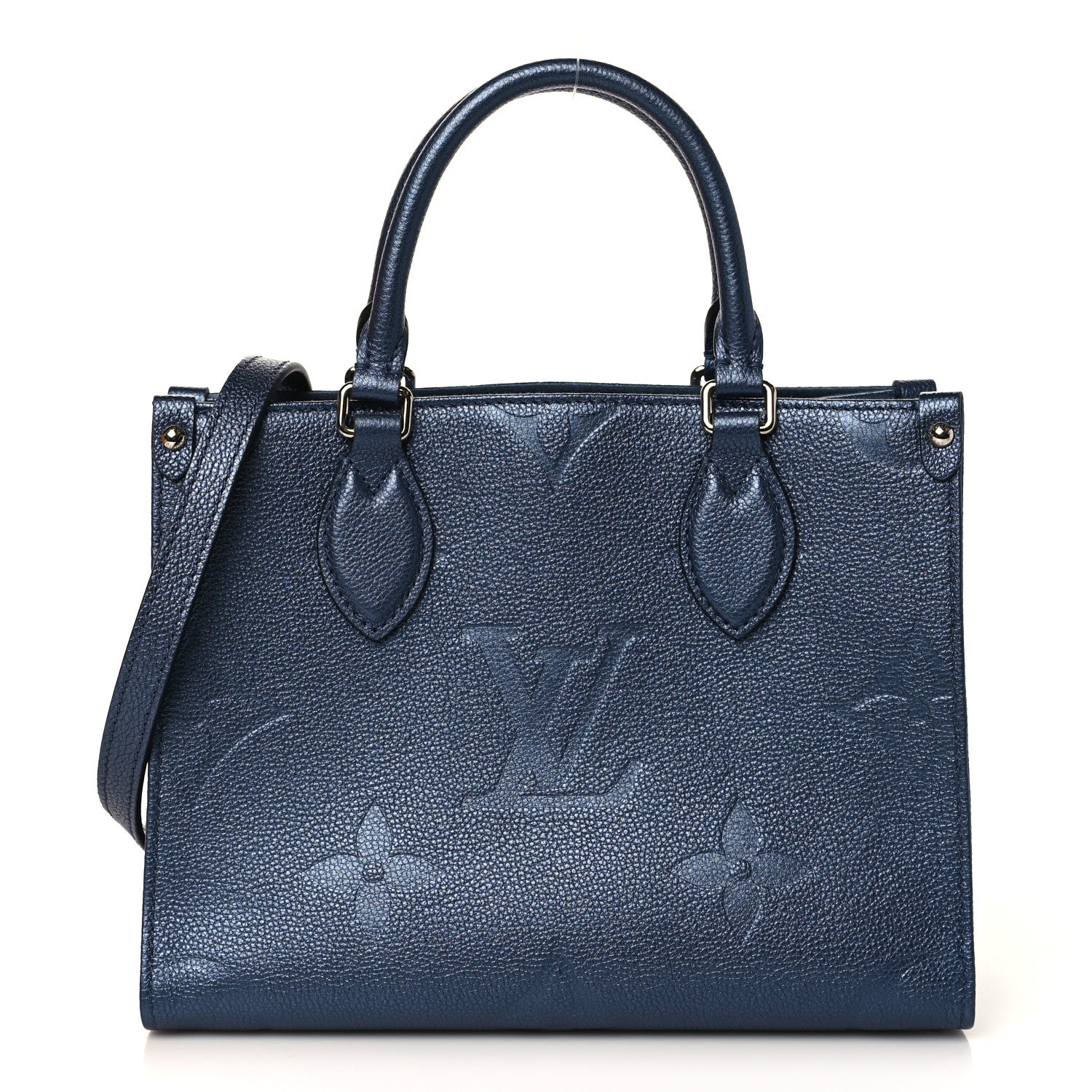 Louis Vuitton Metallic Empreinte Monogram Giant Onthego PM Navy Nacre 1 of 9