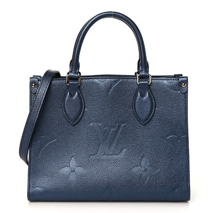 Louis Vuitton Metallic Empreinte Monogram Giant Onthego PM Navy Nacre 1 of 9