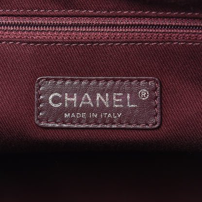Chanel Calfskin Diamond Embossed Large CC Zip Shopping Tote Blue 7 of 14