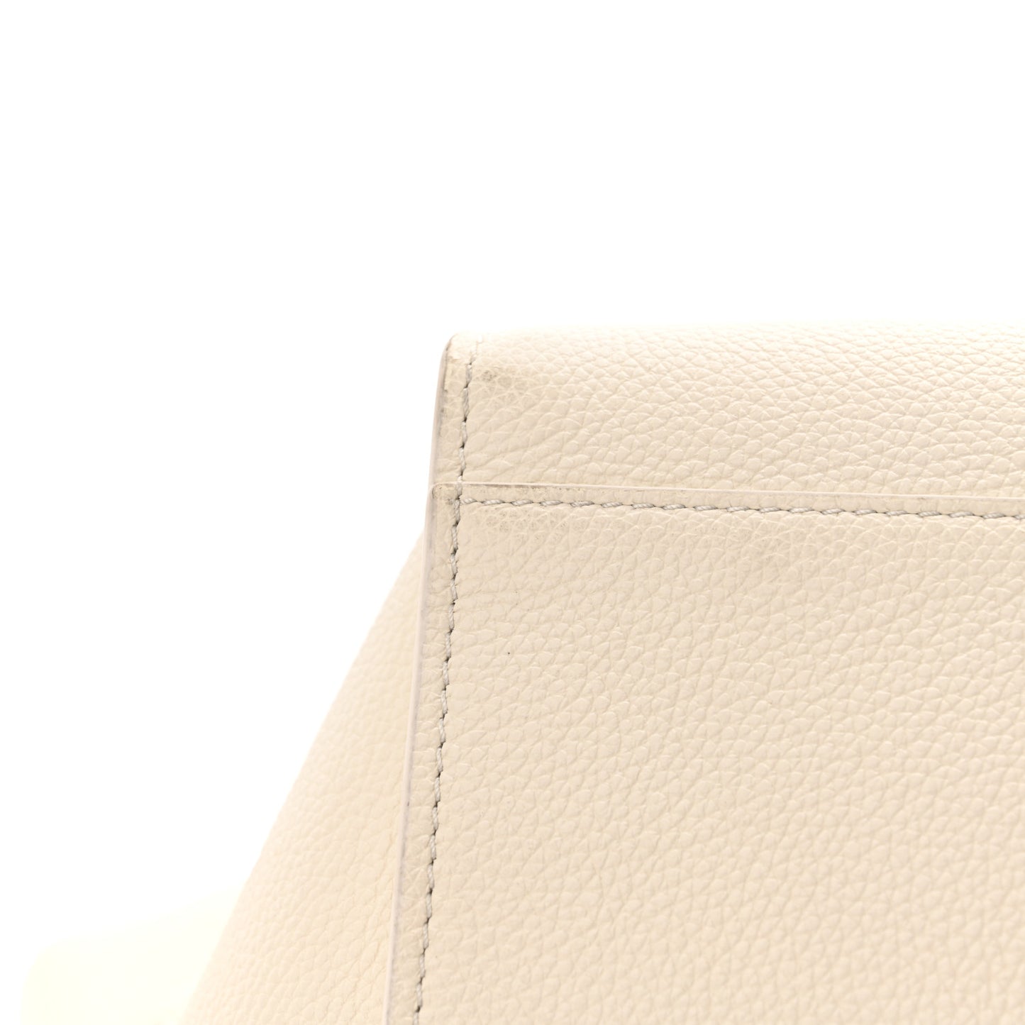 Grained Polyurethane Large Tara Tote Bag Chalk