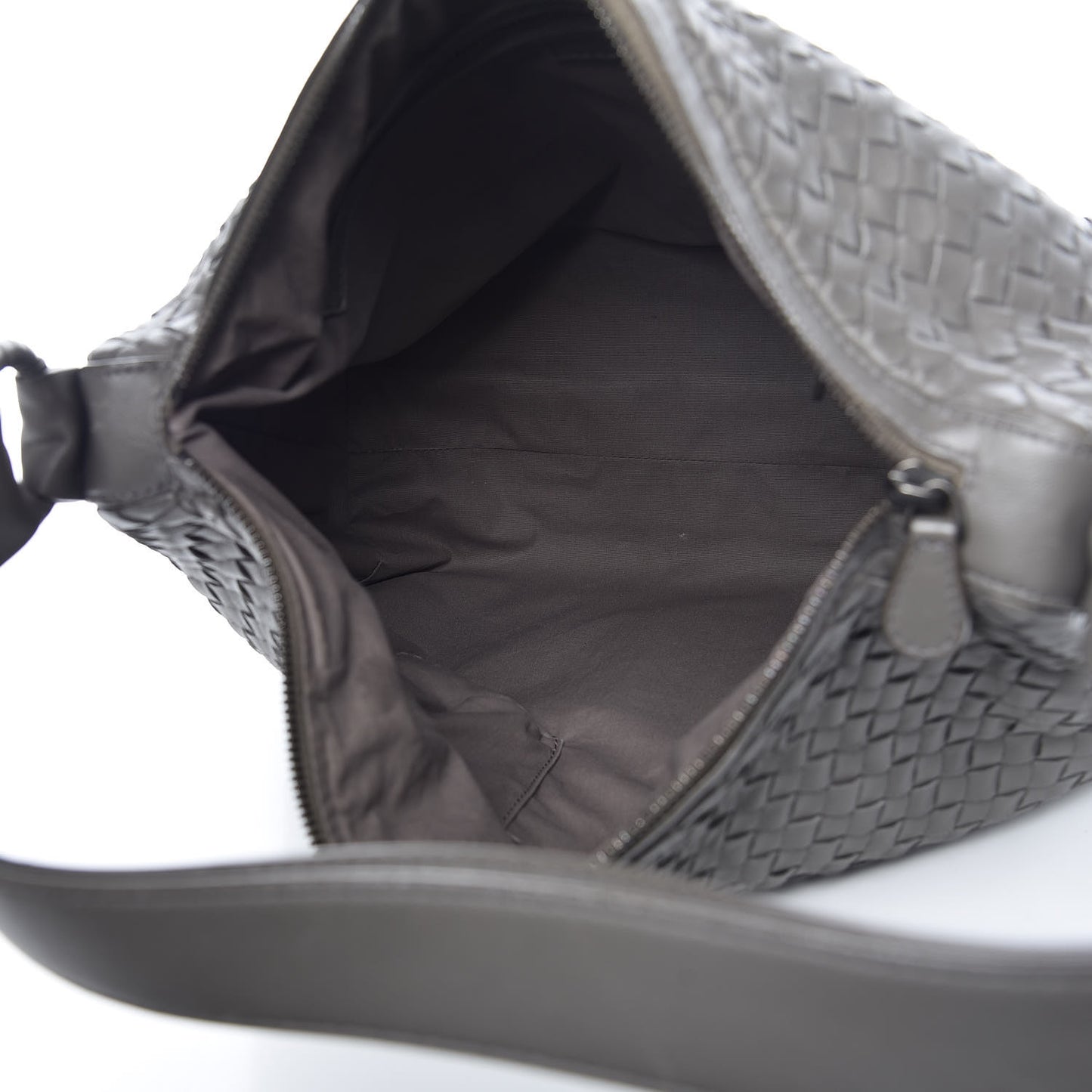 Nappa Intrecciato Pyramid Hobo Light Grey