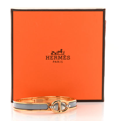 Hermes Enamel Mini Clic Chaine d'Ancre Bracelet GM Gris 5 of 5
