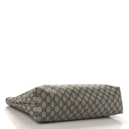 Gucci GG Supreme Monogram Medium Zippered Shopping Tote Navy 4 of 14
