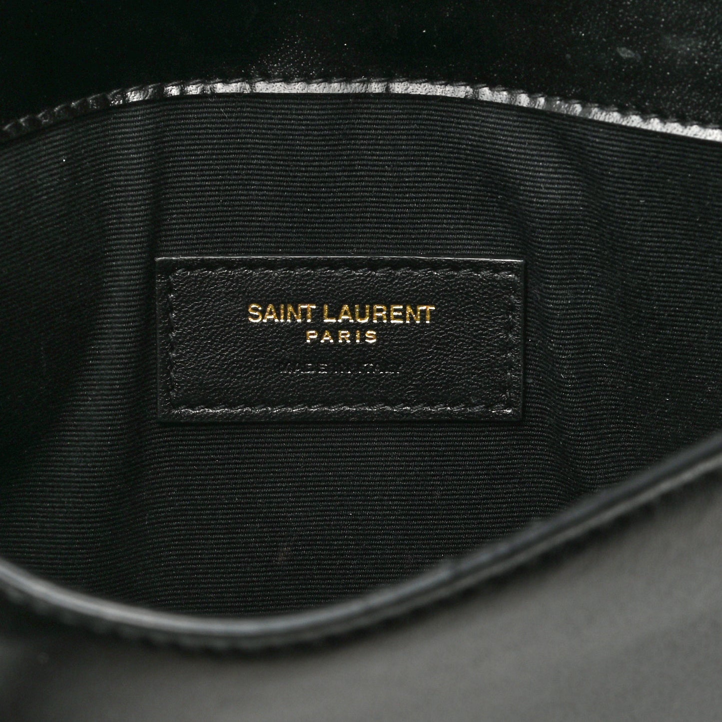 Smooth Shiny Calfskin Monogram Uptown Pouch Black