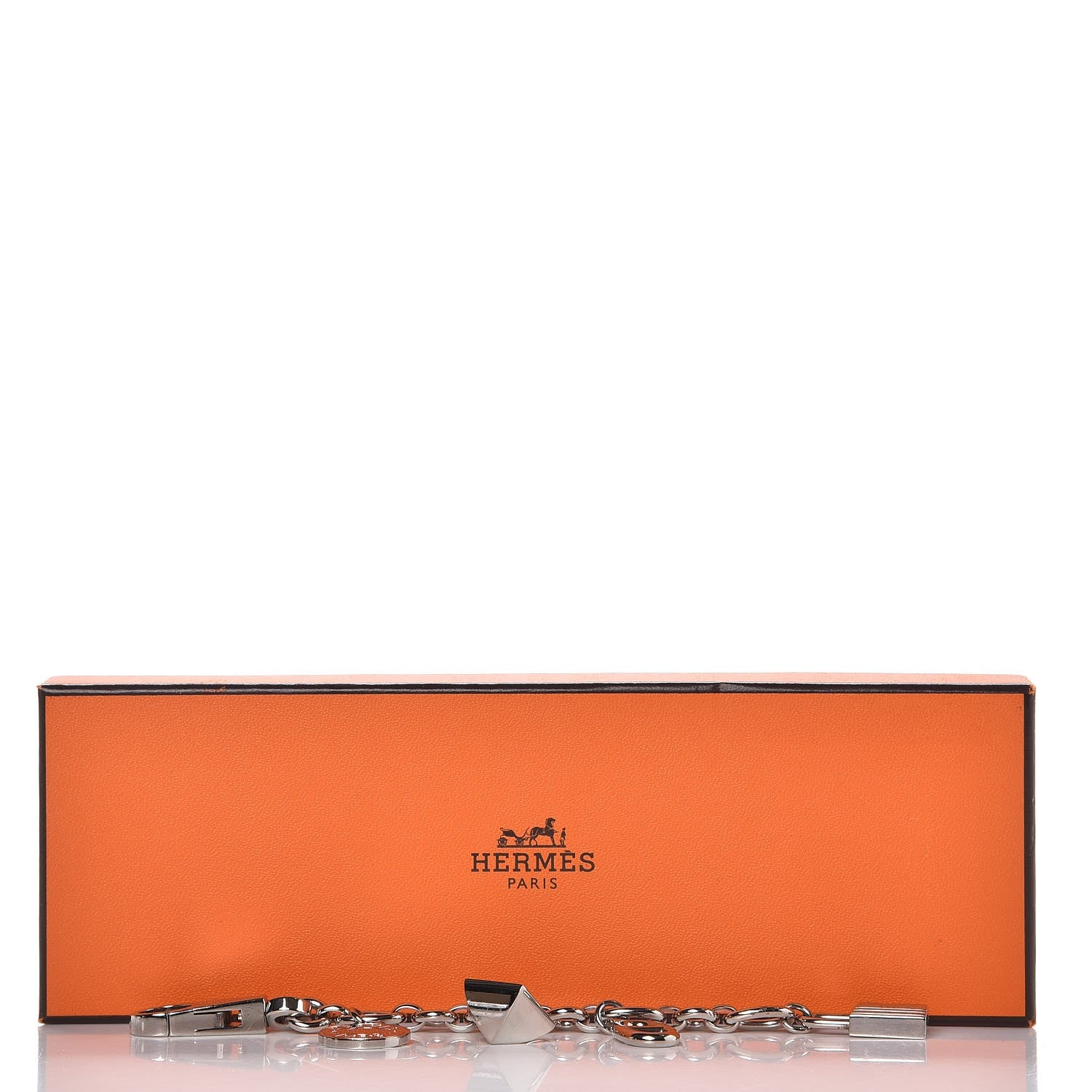 Hermes Palladium Olga Bag Charm Silver 4 of 4