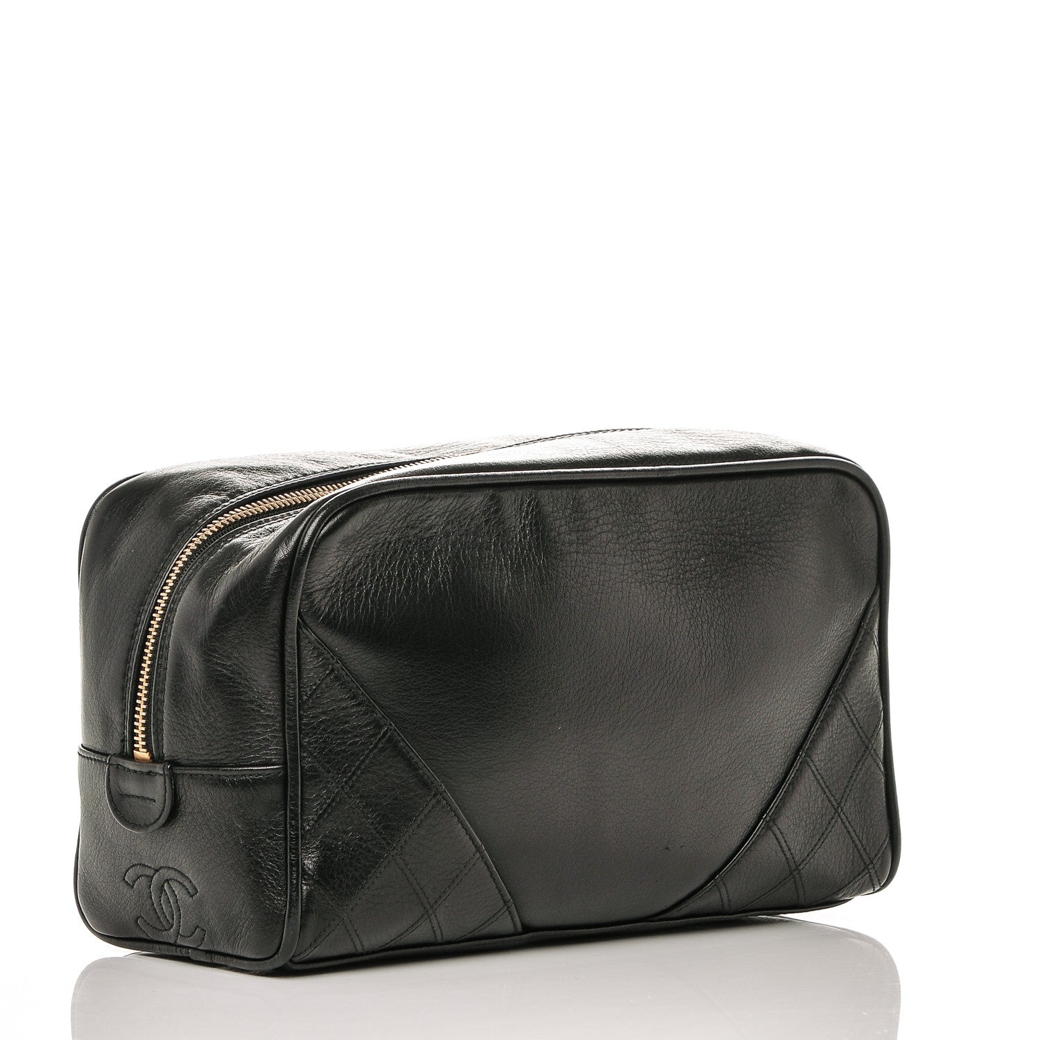 Chanel Calfskin Vanity Cosmetic Case Black 3 of 8