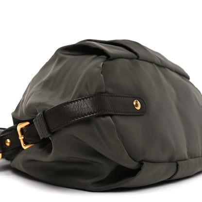 Prada Tessuto Nylon Jacquard Logo Tote  Bruciato Sughero 8 of 9
