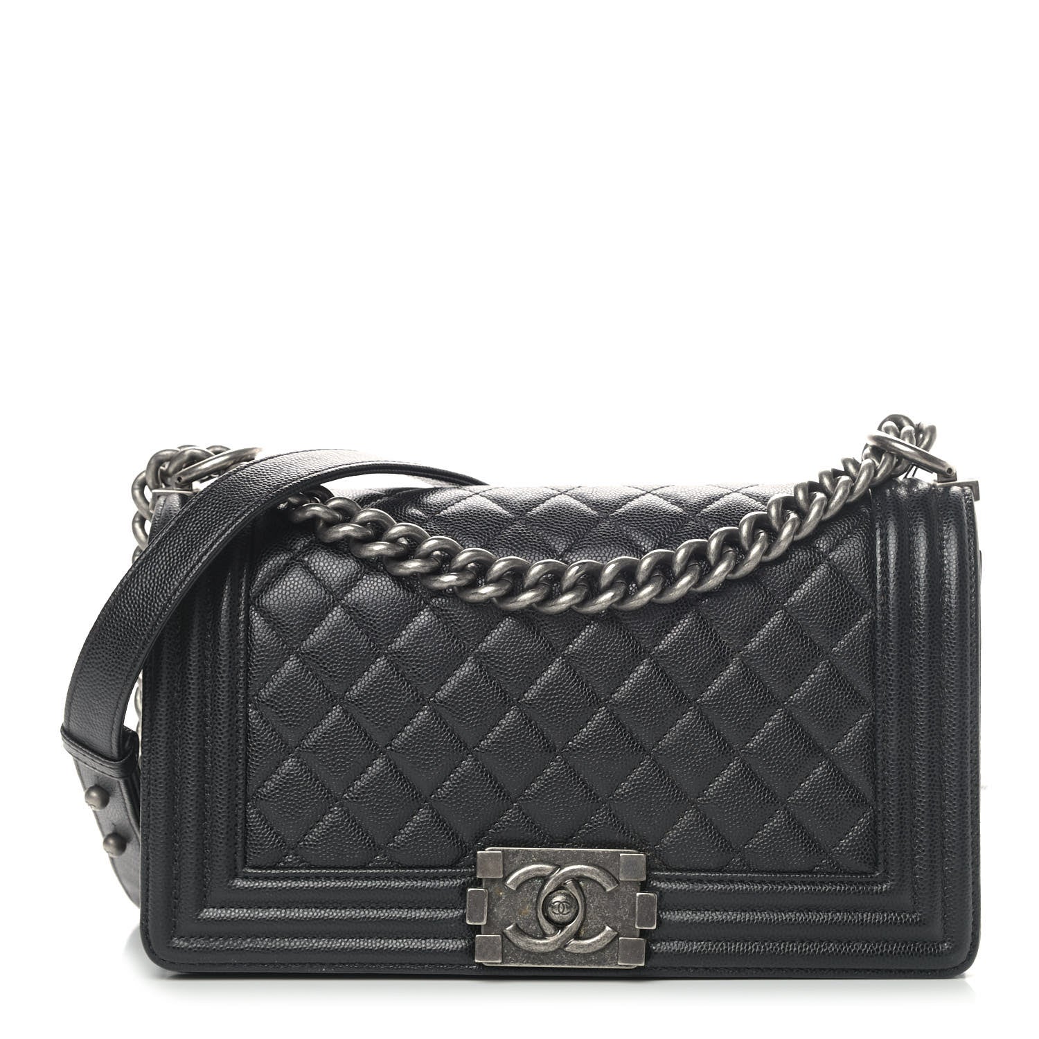 Chanel Caviar Quilted Medium Boy Flap Black 1 of 8