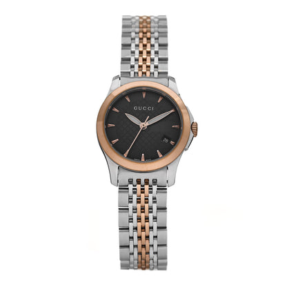 Gucci Stainless Steel 27mm G-Timeless Two Tone Quartz Watch Black 1 of 5