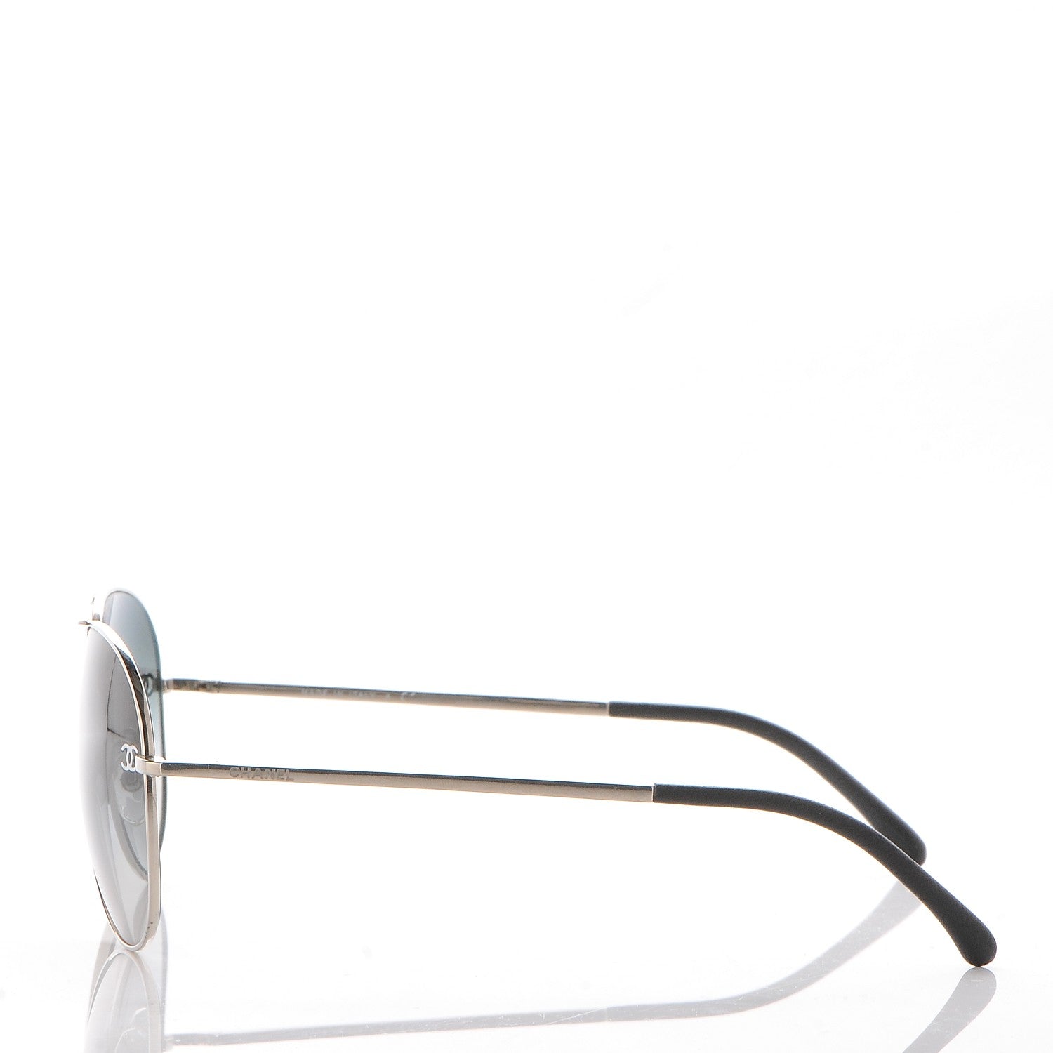 Chanel CC Aviator Sunglasses 4189-TQ Silver 3 of 9