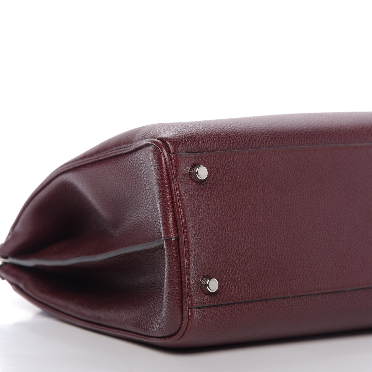 Grainy Calfskin Medium Zumi Top Handle Bag Vintage Bordeaux
