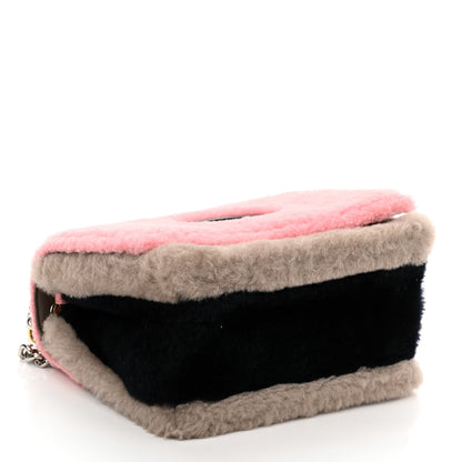 Fendi Shearling Vitello Century F is Fendi Small Kan I Shoulder Bag Pink Tortora Blue 4 of 11