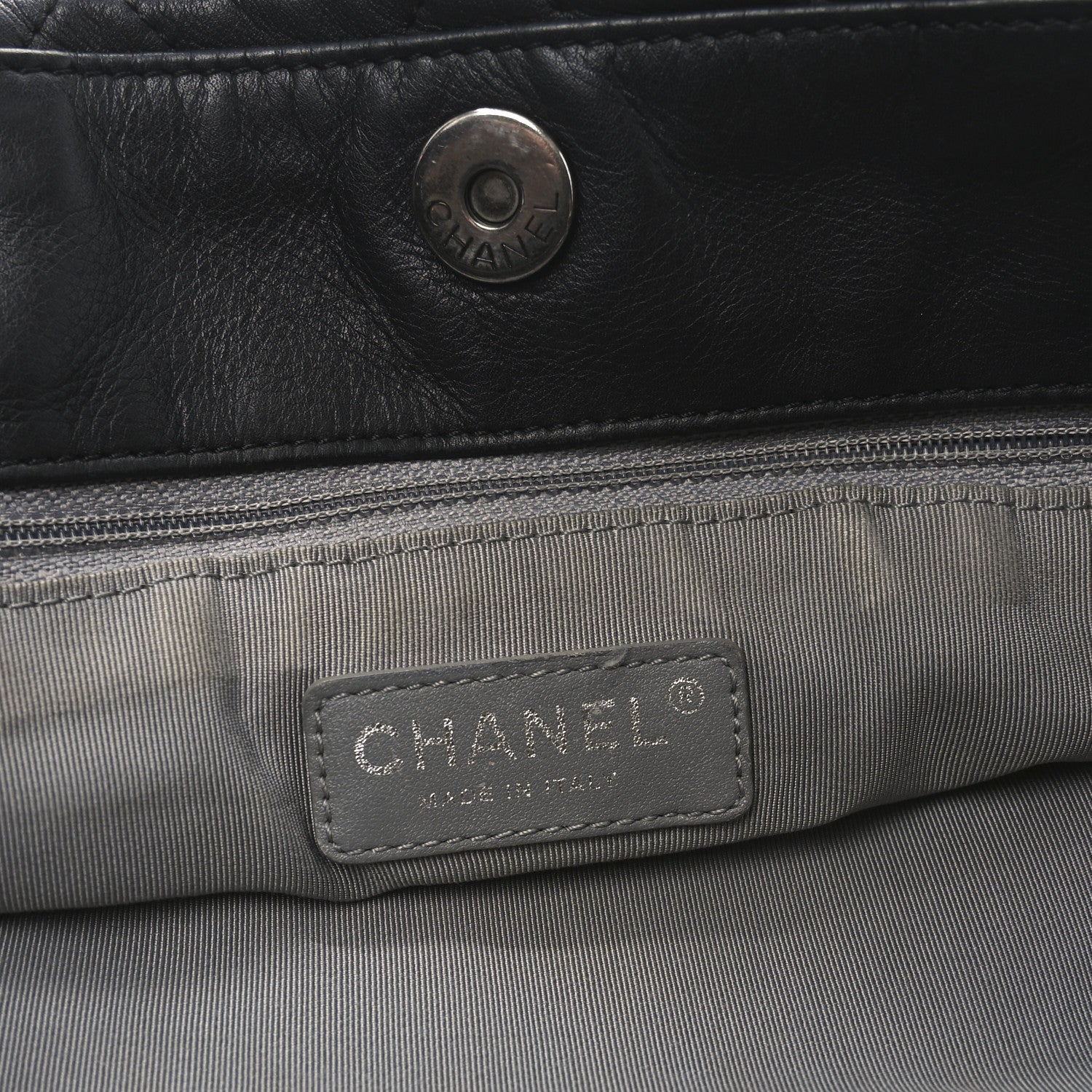 Chanel Calfskin Quilted Large Coco Pleats Tote Black 6 of 10