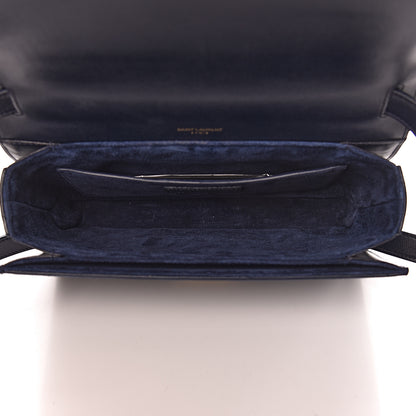 Saint Laurent Smooth Calfskin Suede Medium Bellechasse Navy 5 of 11
