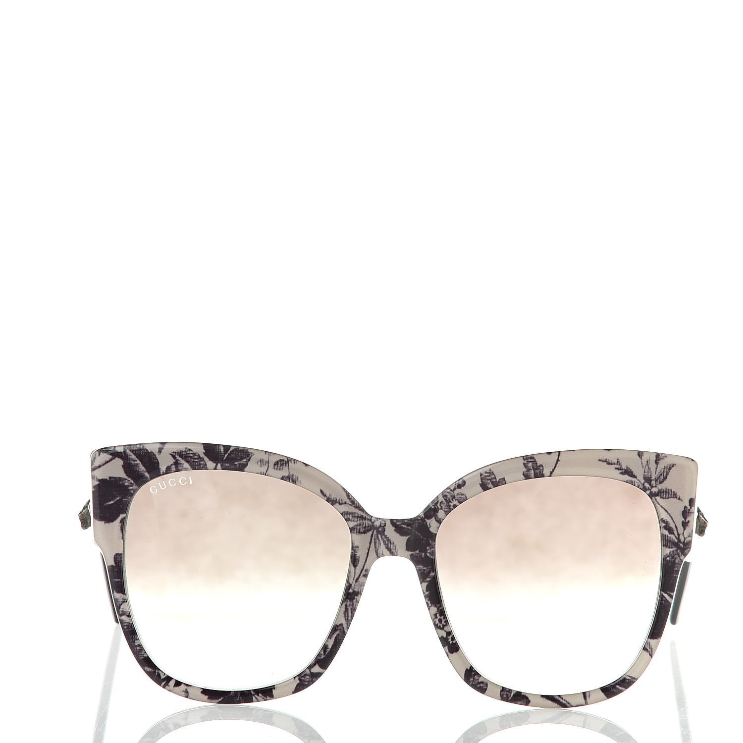 Gucci Acetate Herbarium Print Square Frame Sunglasses GG0059S White 2 of 8