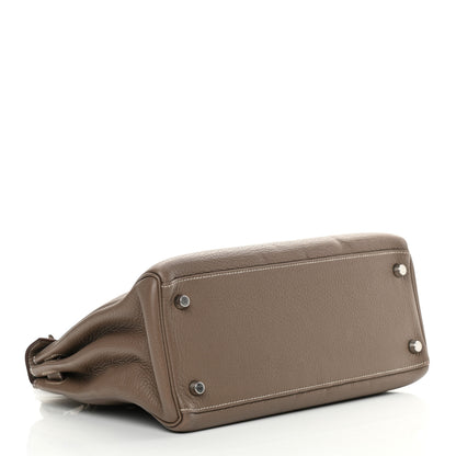 Hermes Taurillon Clemence Kelly Retourne 28 Etoupe 4 of 16