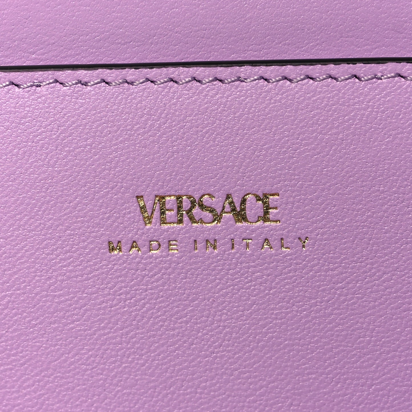 Grained Calfskin La Medusa Wallet On Chain Fuchsia Pink Lilac