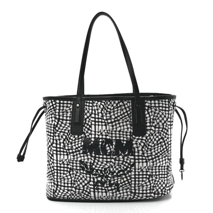 MCM Visetos Medium Liz Reversible Shopper Tote Black 3 of 18
