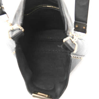 Valentino Garavani Pebbled Calfskin Large Rockstud Flip-Lock Messenger Bag Black 5 of 10