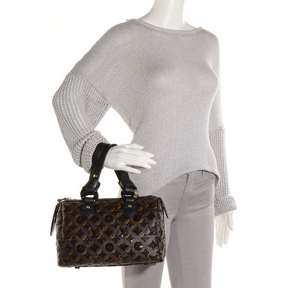 Louis Vuitton Monogram Sequins Eclipse Speedy 28 Black 2 of 8