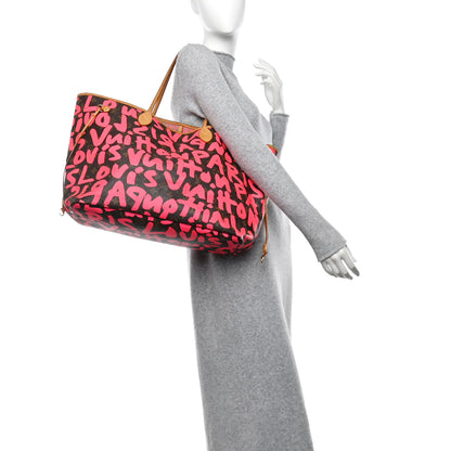 Louis Vuitton Monogram Graffiti Neverfull GM Fuchsia 2 of 17