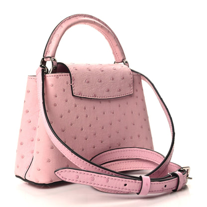 Louis Vuitton Ostrich Capucines Mini Pink 3 of 10