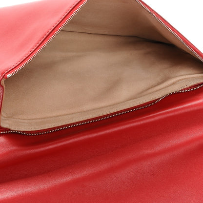Celine Lambskin Rolled Soft Trio Clutch Bright Red 8 of 10