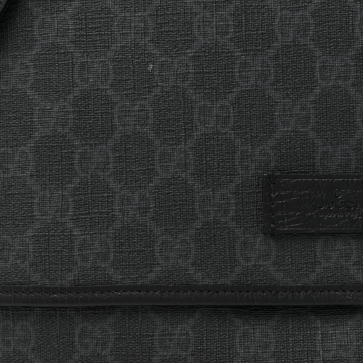 GG Plus Monogram Medium Flap Messenger Bag Black