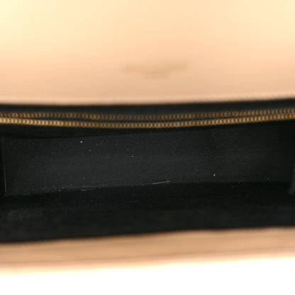 Saint Laurent Grain De Poudre Matelasse Chevron Large Monogram Satchel Nude Powder 5 of 10