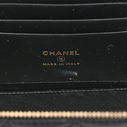 Chanel Lambskin Quilted Metal Small Top Handle Vanity Case With Chain Black 10 of 19