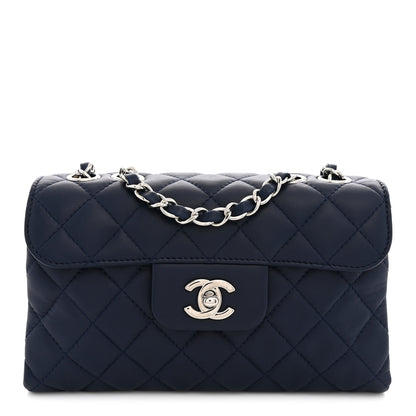 Chanel Lambskin Quilted By 4 Flap Navy 1 of 11